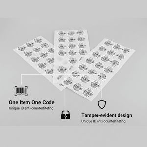 Custom-printed round barcode anti-counterfeiting <b>labels</b> and QR code stickers - Product Image 1