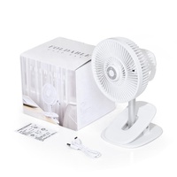 Ventilateur de table LED silencieux mural en plastique personnalisé avec lampe sans balais, puissant, USB Type-C, vente en gros, fabriqué en Chine