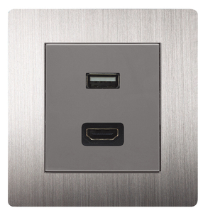 ARTDNA Usb <span class=keywords><strong>Hdmi</strong></span> Connector Board Universal Wall Face Plate Socket Metal <span class=keywords><strong>Hdmi</strong></span> Sockets - Product Image 5