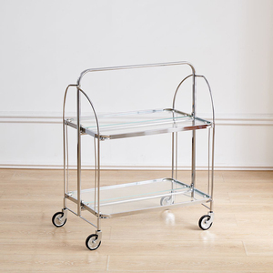 Hot bán kim loại phòng khách giỏ hàng với bánh xe 3 Tier lưu trữ nhà bếp Xe đẩy cán giỏ hàng - Product Image 5