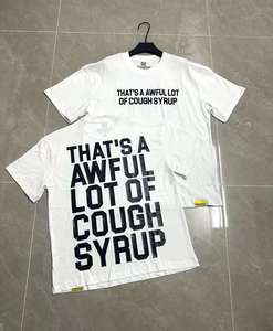 T-shirt de luxe de marque de créateur Streetwear personnalisé en gros avec l'impression 'C'EST UN ÉNORME AMOUNT DE SIROP POUR TISSUS', pour hommes - Product Image 5