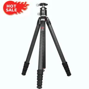 Toptan yük rulman 17kg ağır karbon Fiber taşınabilir Tripod profesyonel Video kamera