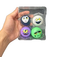 Best-seller transfrontalier : Jouet anti-stress Halloween effrayant, balle à presser à thème, design monstre mignon, en TPR, unisexe, pour 14 ans et plus