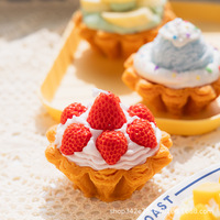 Cera de Soja Hecha a Mano Ecológica Croissant Tarta Postre Pastel Vela Perfumada Aromaterapia Afrutada