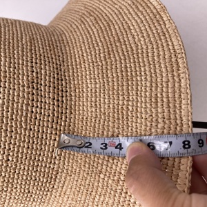 Chapeau Bob Personnalisable en Paille de Raphia de Madagascar, Crocheté, pour Femme – Idéal Plage, Soleil, Été, Décontracté, Pêche, Voyage - Product Image 3