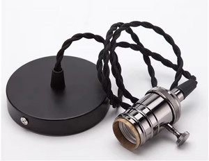 Cổ Điển <span class=keywords><strong>E27</strong></span> Ánh Sáng Mặt Dây Chuyền Lịch Thi Đấu Vít Phong Cách 250V Nhôm Kim Loại Đèn Chủ Với Gốm Nhựa Cơ Sở LED Bóng Đèn Bao Gồm - Product Image 4