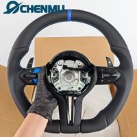 Volant en cuir bleu avec boutons pour BMW M3 M5 F10 F11 F20 F21 F30 F31 F34 F32 F33 F36 F22 F23 – Neuf, Standard, Amélioré, Original