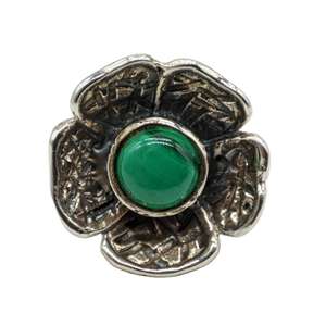 Bague élégante en malachite, ajustable, faite à la main, bijoux en pierres précieuses pour femmes et hommes, avec un design en pierre de cristal verte polie, idéale pour offrir en cadeau - Product Image 6