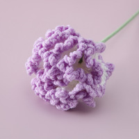Bouquet de fleurs au crochet en coton tricoté à la main, personnalisé, multicolore, longue durée, prix de gros usine