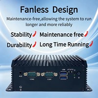 Fansız Endüstriyel Mini Bilgisayar Intel N95 5200U 6300U 7300U 8250U COM DC12V ODM Mini Bilgisayar Win10 Linux Destekli
