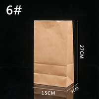 Sacs en papier kraft personnalisés pour l'emballage alimentaire, sacs à emporter en papier brun, sacs jetables recyclables pour boulangerie, restaurant, shopping