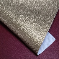 Offre Spéciale imperméable Anti-moisissure PU Litchi en relief 0.7mm d'épaisseur tissu en cuir synthétique support non tissé 137cm largeur sièges de voiture