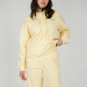 <span class=keywords><strong>Sweat</strong></span>-shirt à capuche décontracté et respirant pour <span class=keywords><strong>femme</strong></span>, avec logo personnalisé OEM, en molleton, cordon de serrage, poignets côtelés et ourlet élastique, idéal pour le fitness et les vêtements de sport. - Product Image 1