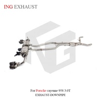 Échappement Valvetronic en acier inoxydable ING pour Porsche Cayenne 958 3.0T – Pièces de performance pour SUV à montage direct et haut débit – Vente en gros