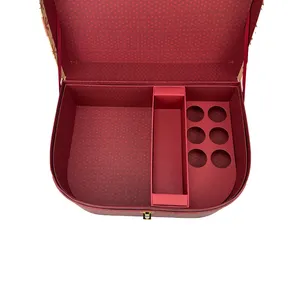 benutzerdefinierter roter Karton Papier-Schachtel Wein Geschenk Socken Shirt Glasschachtel Goldfolie-Logo für Geschenkverpackung