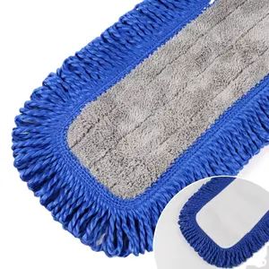 Easy Clean White and Blue Technics Item Good Fabric Packing Hook-and-Loop Dust Household Cleaning Mop Floor Mop