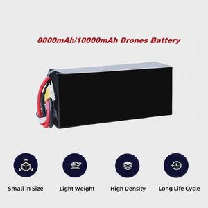 8000mAh / 10000mAh High Cycle LiPo <b>Battery</b> With XT60 Connector Rechargeable Lithium Power Pack For RC FPV <b>Drone</b> - Product Image 5