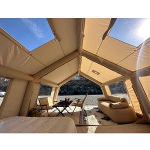 Tentes gonflables d'extérieur <span class=keywords><strong>de</strong></span> 17 mètres carrés pour le camping avec cheminée, <span class=keywords><strong>tente</strong></span> en <span class=keywords><strong>toile</strong></span> <span class=keywords><strong>de</strong></span> luxe <span class=keywords><strong>gonflable</strong></span> à deux pièces, installation facile, grande maison - Product Image 5