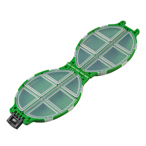 Palmer petites boîtes de matériel de pêche étanche accessoires de pêche boîte organisateur boîte de rangement <span class=keywords><strong>tortue</strong></span> forme 12 compartiments étui - Product Image 3