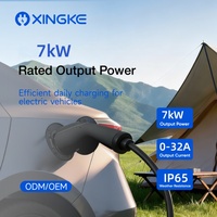 Chargeur EV portable standard UE 7kW 32A avec prise Type 2 et câble de 5m pour voiture électrique