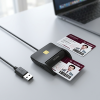Lecteur de carte intelligente USB IC ID de niveau 1 EMV avec protocole ISO 7816 T0 T1 pour paiement bancaire, carte de crédit, carte de débit, carte SIM, paiement par guichet automatique