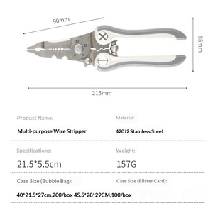 21 One-in-one <b>wire</b> stripping pliers for electricians, <b>wire</b> stripping pliers, universal <b>wire</b> stripping and cutting tools, <b>wire</b> - Product Image 3