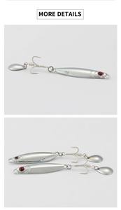 Spécialisé dans les leurres métalliques en forme de maquereau pour la pêche au lancer en bord de mer, leurres longue portée avec paillettes rotatives - Product Image 6