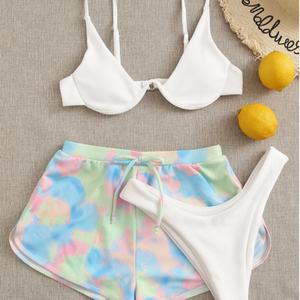 Maillot de bain bikini deux pièces personnalisé pour femme, avec soutien-gorge push-up, grandes tailles, vêtements de plage écologiques - Product Image 6