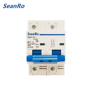 Seanro Dc Breaker 1000v C80 C100 C125 1p 2p 3p 4p 125amp 2 Pole Dc Mcb 125a for Solar