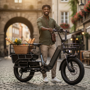Bici Elettrica <span class=keywords><strong>Cargo</strong></span> EU Hot Sale con Batteria da 15Ah a Lunga Autonomia, Freni Idraulici e Grande Capacità - Bici Elettrica Multiuso - Product Image 1