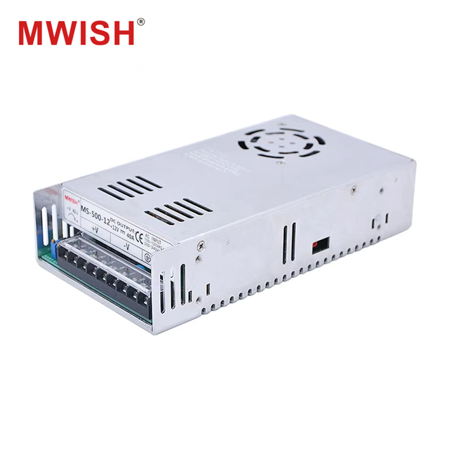 MWISH MS-500-12 500W 12V 41.7A High Current AC-DC Switching Power Supply for High Power LED Display Industrial Automation