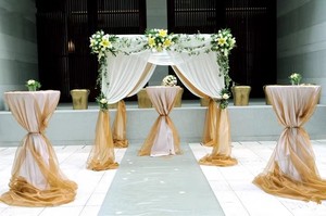 Mantel de Satén de Lujo para Mesa de Cóctel Redonda, Ajustable, para Mesa Alta de Bar, Mantel Dorado para Bodas, Banquetes y Eventos - Product Image 4