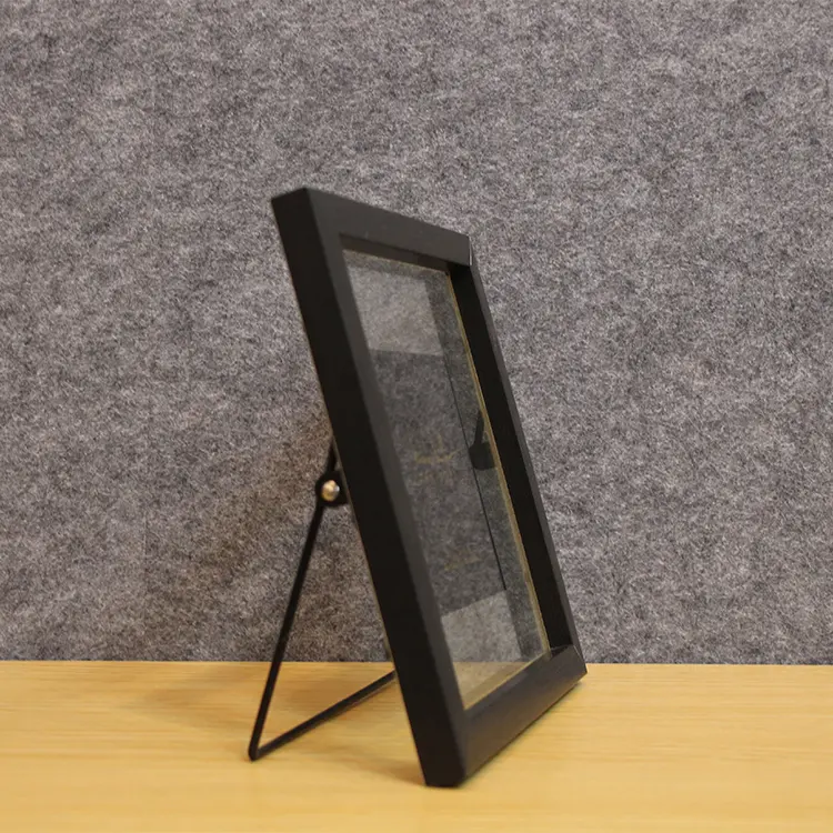 Marco de fotos de espuma rectangular o cuadrada, madera sólida, Simple, creativo, negro, buena calidad, 20x20 CM