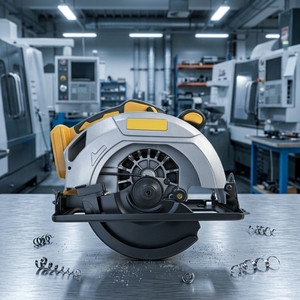 Sierra Circular para Cortar Madera, 1400W, <span class=keywords><strong>Motor</strong></span> sin Escobillas, Ángulo y Profundidad Ajustables, Sierra Eléctrica Industrial para Bricolaje - Product Image 4