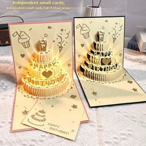Carte d'<span class=keywords><strong>anniversaire</strong></span> 3D pop-up, avec lumière et <span class=keywords><strong>chanson</strong></span> en option, parfumée, multicolore avec enveloppe et message. - Product Image 5