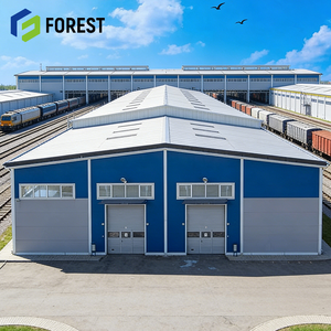 Bâtiment d'entrepôt préfabriqué en acier pour le stockage de marchandises, atelier, utilisation en appartement, couleur personnalisée, structure à longue portée - Product Image 1