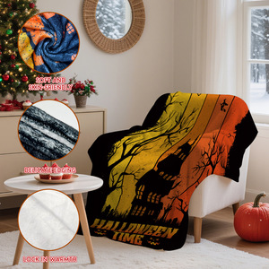 Halloween Party Gift Winter Flannel Throw <b>Blankets</b> Factory Direct Selling <b>Blanket</b> <b>for</b> Winter - Product Image 2