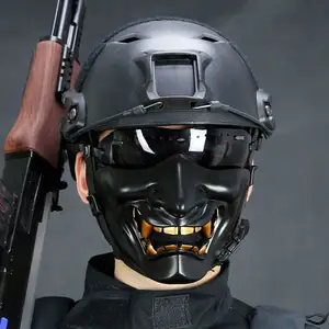 Halloween party smile platinum tactical mask cos devil horror face male and female adult half face mask