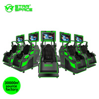 VR Star Space CE 9D VR Shooting 360 Simulateur de vol VR rotatif à 720 degrés Cockpit 9D Simulateur de chaise de mouvement de réalité virtuelle
