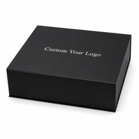 Boîte magnétique rigide carrée noire mate personnalisée avec logo en feuille d'argent OEM, coffret cadeau de luxe pour chocolat, montre, emballage cadeau