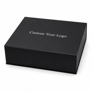 Boîte magnétique rigide carrée noire mate personnalisée avec logo en feuille d'argent OEM, coffret cadeau de luxe pour chocolat, montre, emballage cadeau - Product Image 2