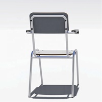 Chaise d'étudiant de contreplaqué de meubles d'école avec l'accoudoir