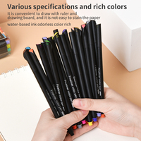 Stylos feutres Giorgione 36 couleurs, fournitures artistiques professionnelles, pointes fines pour dessin, coloriage et croquis