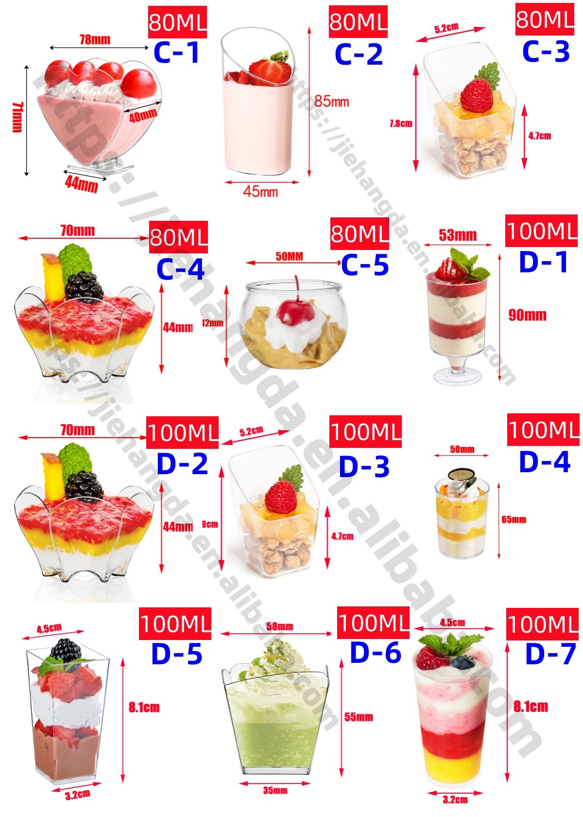 Transparent 80-100ml