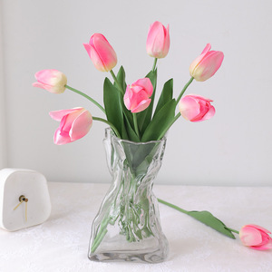 Tulipanes Artificiales de Tallo Único, Flores de Seda de Alta Simulación, Decoración para el Hogar y Bodas, Blanco, Rosa, Amarillo, Morado - Product Image 2