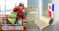 Rouleau d'isolation acoustique en laine de roche ignifuge certifié ISO UET RWBR 10075 Laine minérale de roche pour toiture et plafond