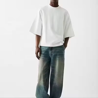 T-shirts graphiques surdimensionnés pour hommes en coton 250 g/m², vente en gros directe d'usine, personnalisables, à épaules tombantes, manches courtes, D66