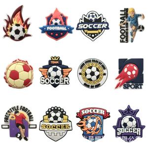 Creative Unisex <strong>Football</strong>-themed <strong>Croc</strong>-patterned PVC Shoe Buckle Decorative Fastener with <strong>CHARM</strong> Model A2-38 Garden Accessory - Product Image 4