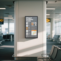 Écran publicitaire de levage de signalisation numérique Lcd mural de 32 pouces pour ascenseur pour médias d'aéroport