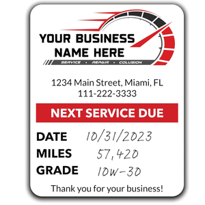 Tùy chỉnh không thấm nước viny xe dịch vụ nhắc nhở Sticker nhiệt nhạy cảm dính giấy dễ dàng-to-viết dầu thay đổi nhãn - Product Image 5